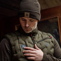 Willow Green Harkila Mens Clim8 Insulated Waistcoat Lifestyle Detail