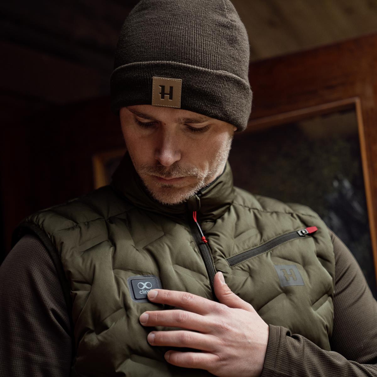 Willow Green Harkila Mens Clim8 Insulated Waistcoat Lifestyle Detail