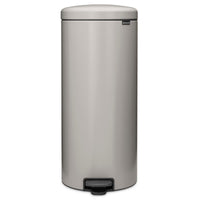 Soft Grey Brabantia newIcon Pedal Bin 30 Litre Plastic Bucket
