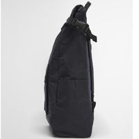 Navy Barbour Transport Foldover Backpack Bag side2