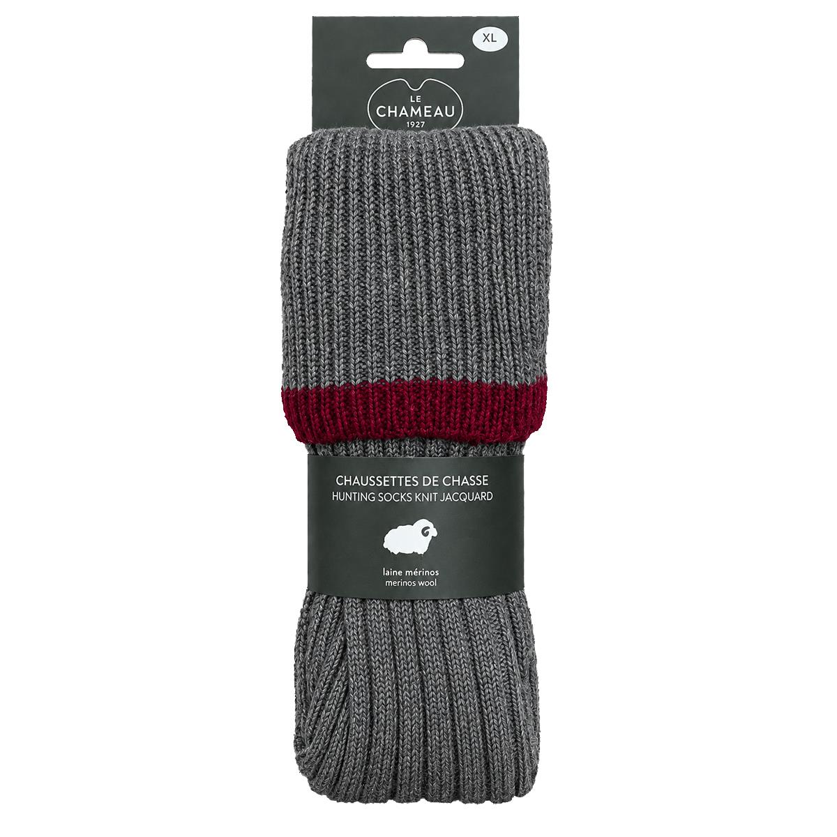 Le Chameau Isere Gris/Rouge Socks 2688