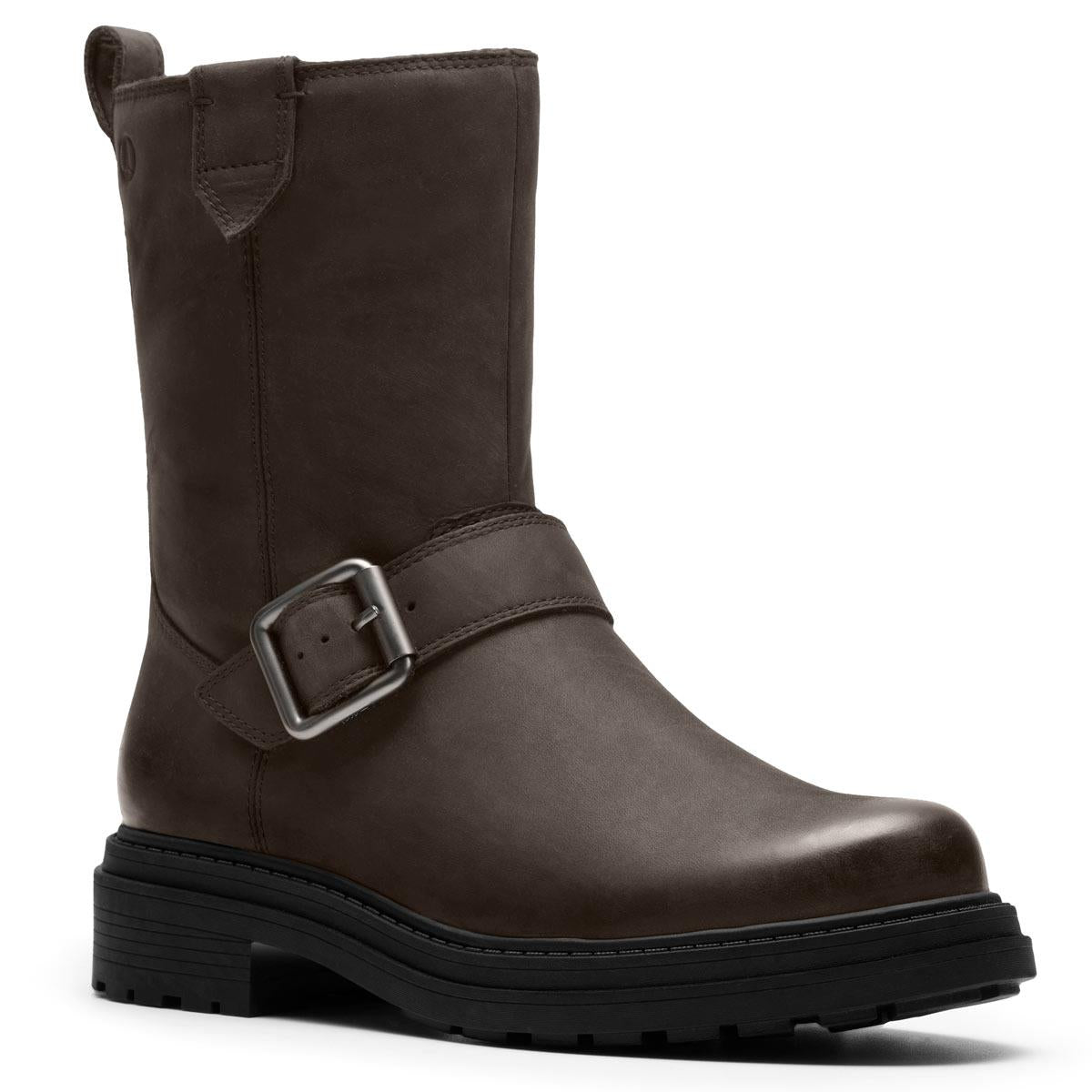 Dark Grey Leather Clarks Womens Orinoco3 Bay Boot