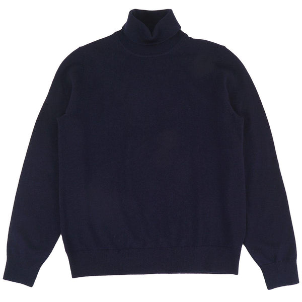 Dark Navy Alan Paine Womens Clara Roll Neck Jumper