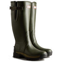 Dark Olive Hunter Mens Balmoral Adjustable Tech Sole Wellington Boots