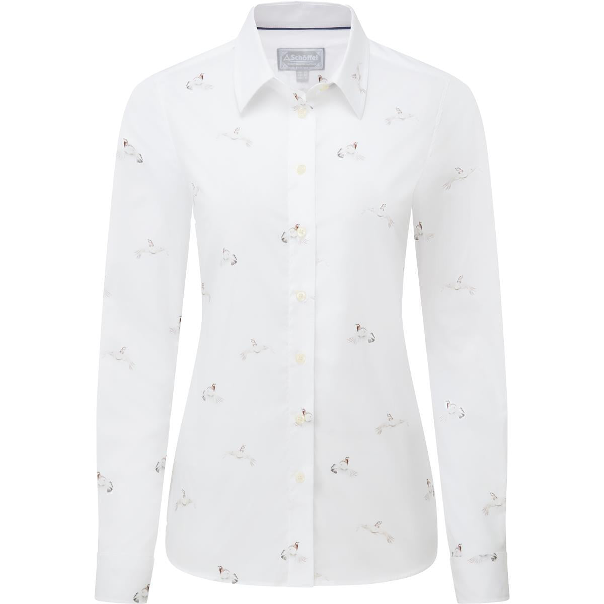 Ptarmigan Print Schoffel Womens Norfolk Shirt