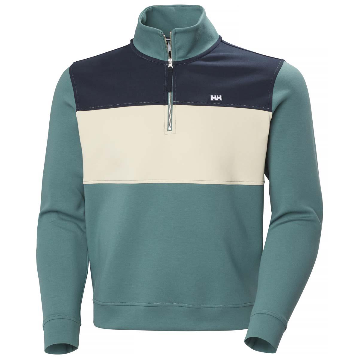 Opal Green Helly Hansen Mens Koster Sweatshirt 1/2 Zip
