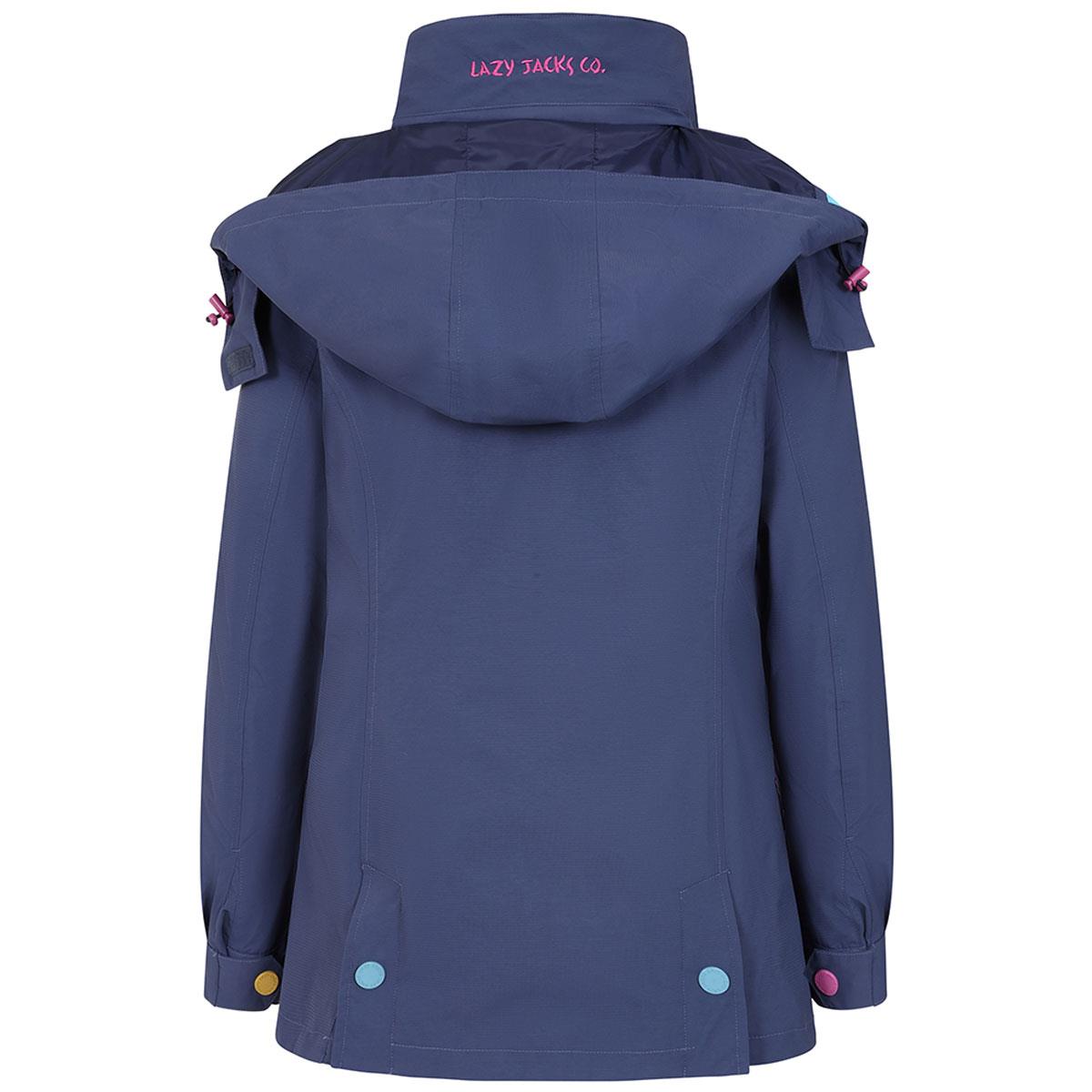 Twilight Lazy Jacks Womens LJ152 3-in-1 Waterproof Jacket Back With Hood
