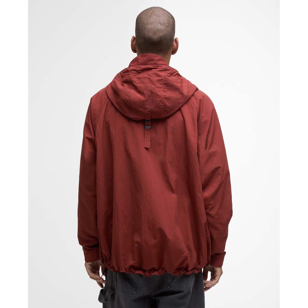 Fried Brick Barbour Mens Rig Showerproof Jacket Back