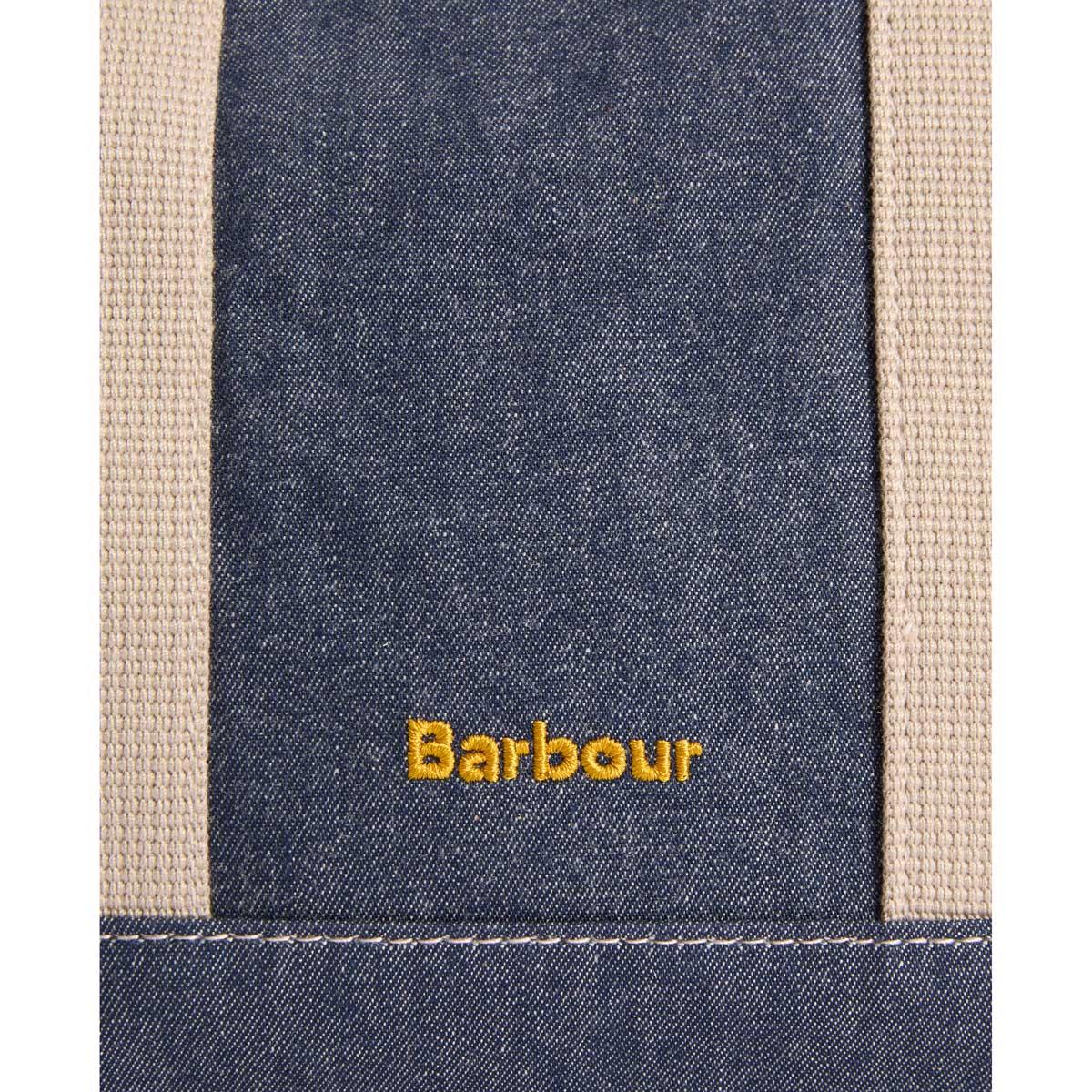 Indigo Barbour Mini Mya Denim Tote Bag logo
