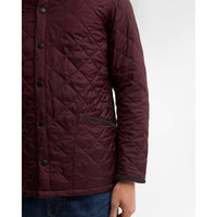 Bordeaux Barbour Mens Icons Heritage Liddesdale Quilted Jacket Sleeve