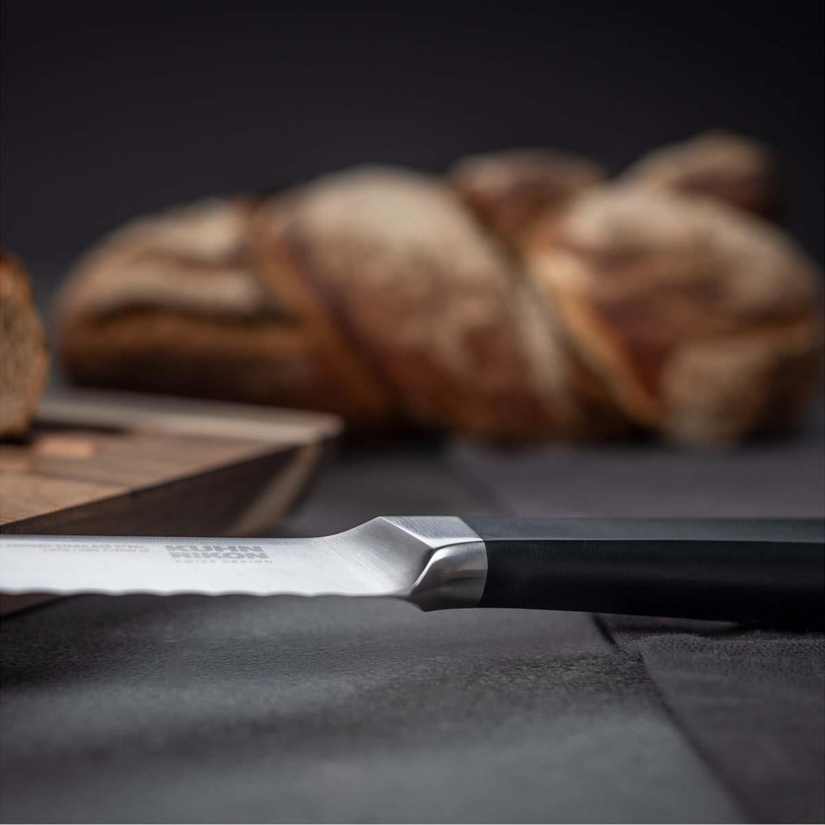 Kuhn Rikon Culinary Forged Bread Knife Handle Detail