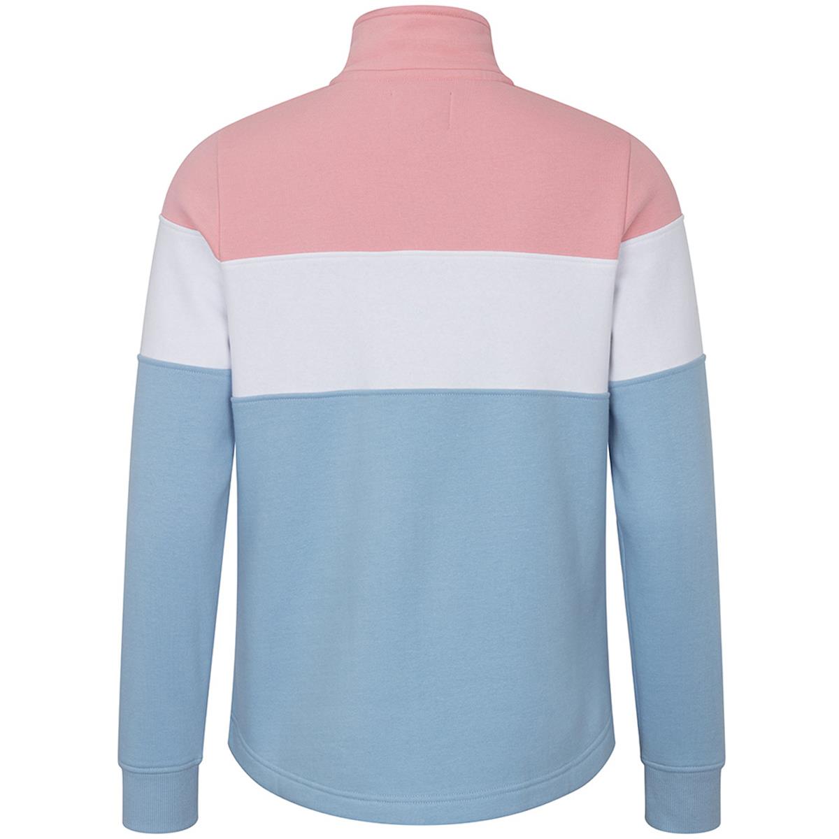 Pink/Blue Hoggs Of Fife Dumfries 1888 Ladies 1/4 Zip Sweatshirt Back