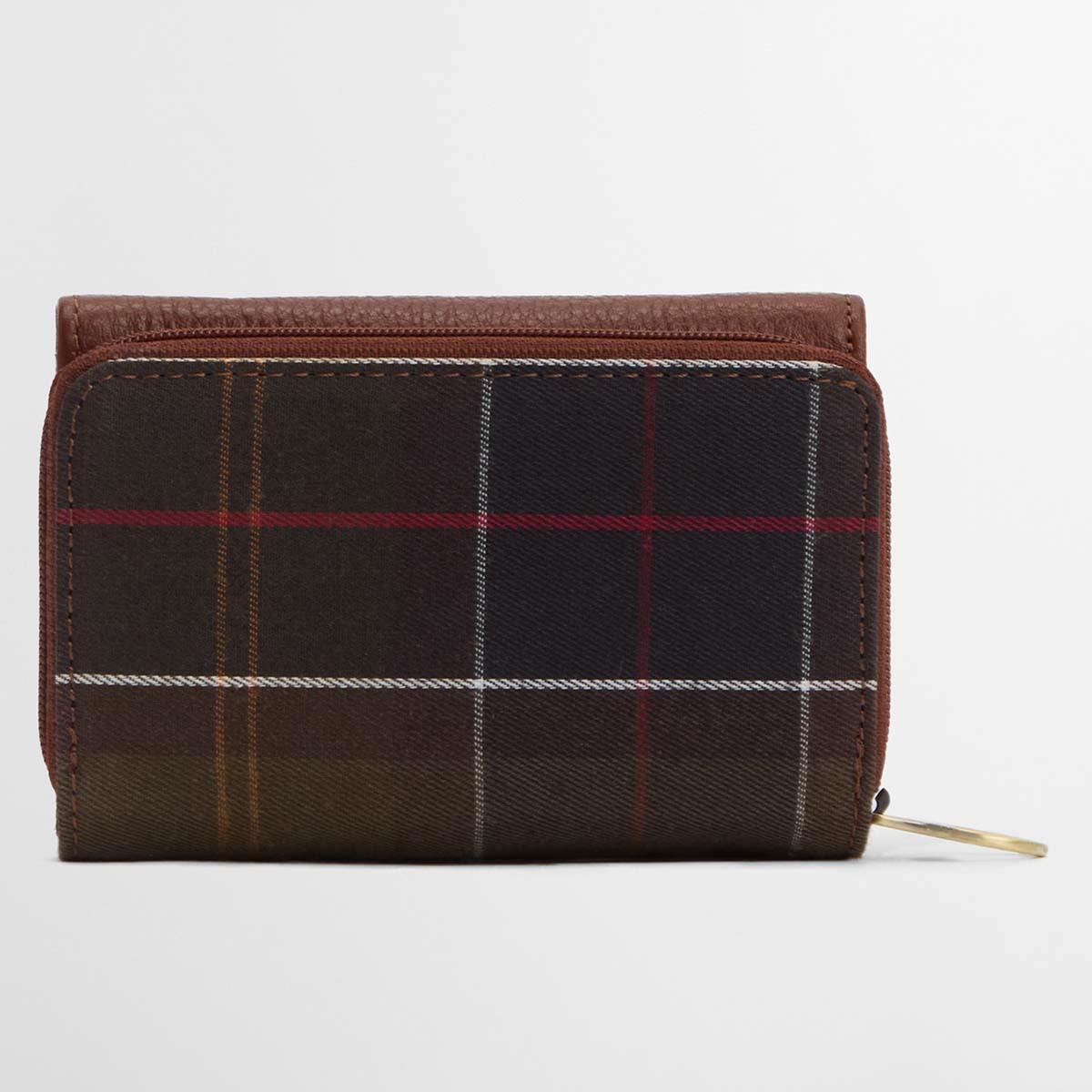 Brown/Classic Barbour Womens Rosa Leather French Purse Back