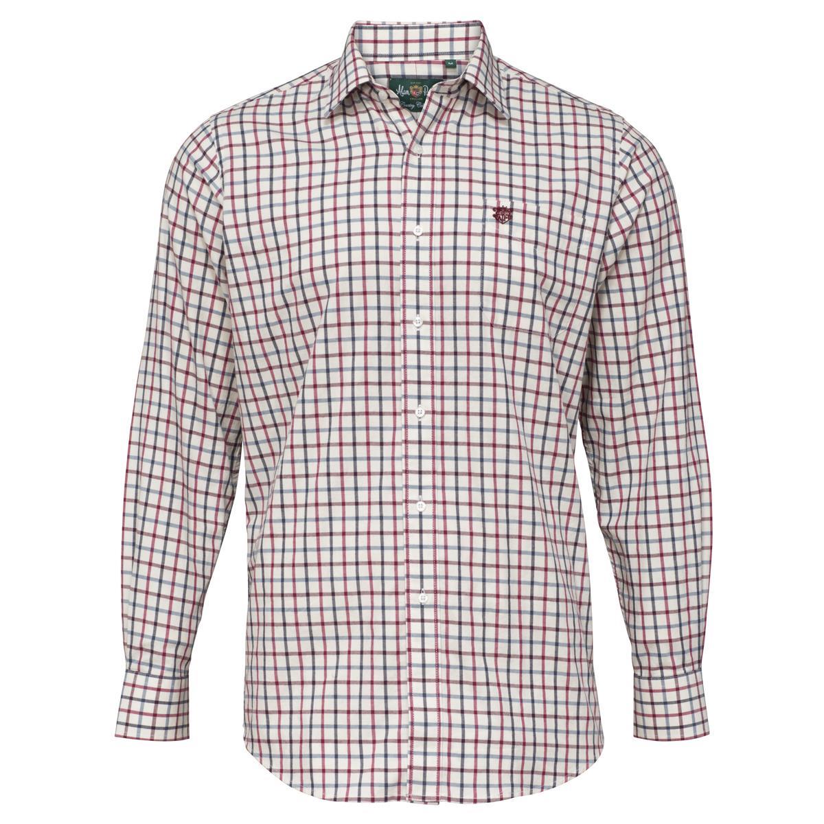 Red Check Alan Paine Mens Ilkley Shirt