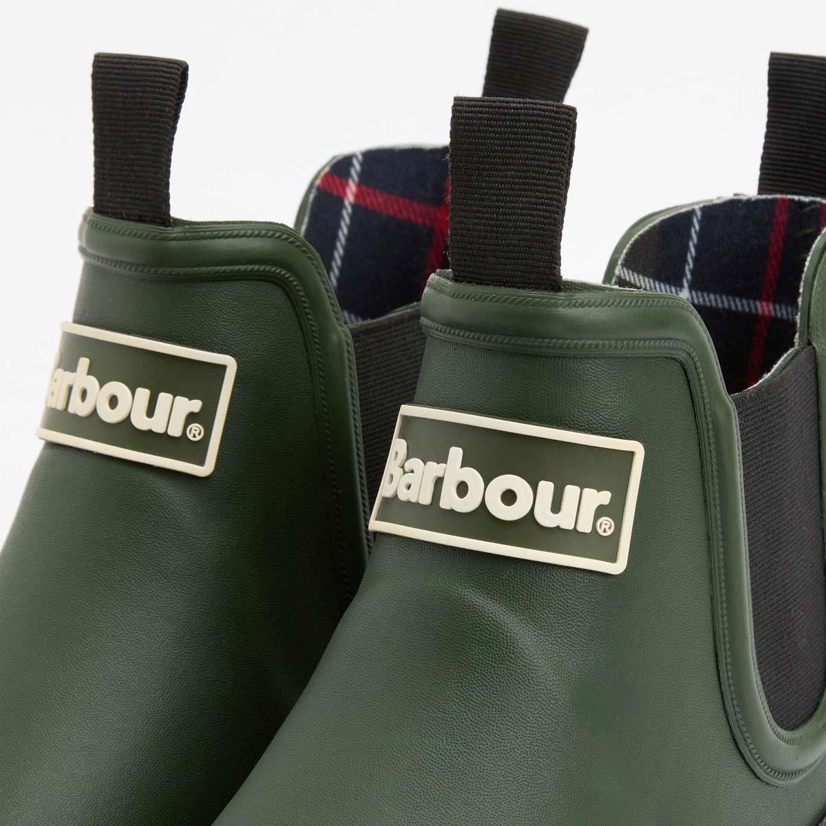 Olive/Black Barbour Womens Nimbus Chelsea Welly Front