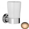 Antique Gold Samuel Heath Style Moderne Tumbler Holder White Ceramic N6635W