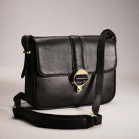 Black Barbour Womens Rosa Leather Crossbody Bag Lifestlye