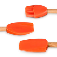 Le Creuset Signature Set of 3 Tools Medium Spatula, Large Spoon, Basting Brush