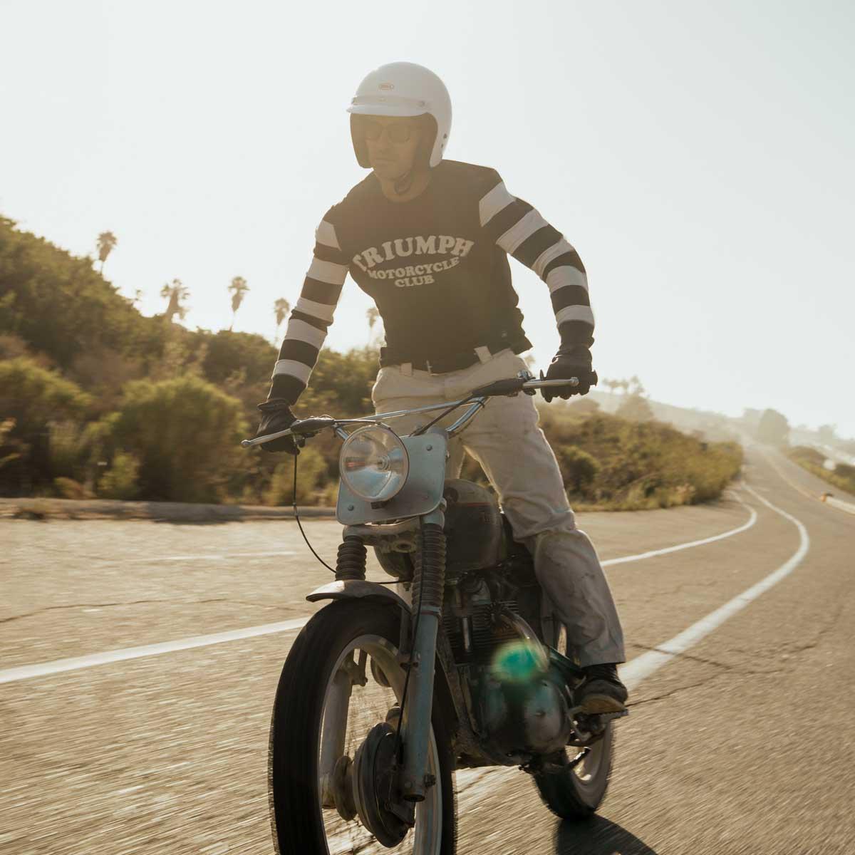 Triumph Mens Club Racer Long Sleeve Tee