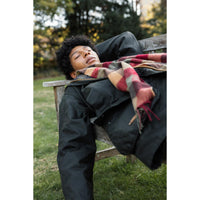 Tawny Port Barbour Unisex Large Tattersall Scarf Lifestyle