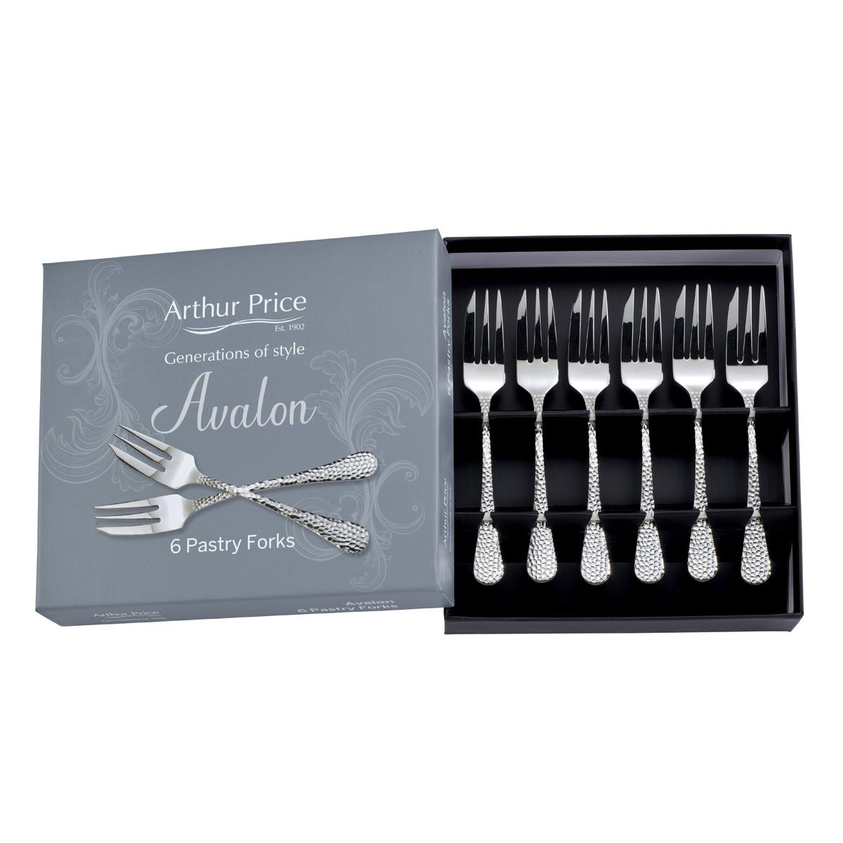 Arthur Price Stainless Steel Avalon Set of 6 Pastry Forks