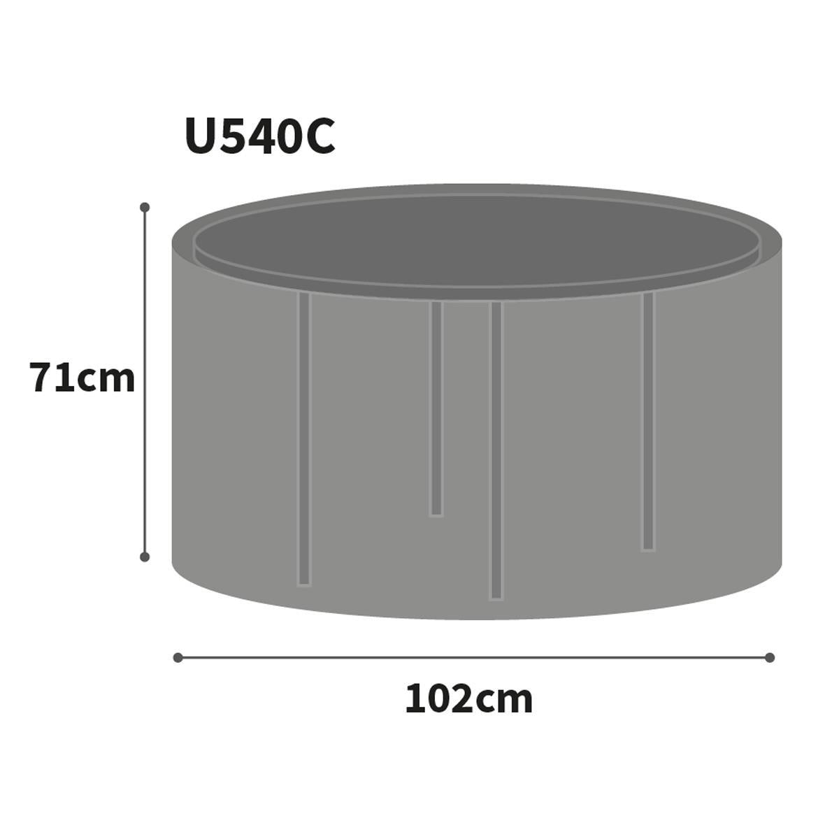 Bosmere Ultimate Protector Round Table Cover 4 Seat Charcoal U540C