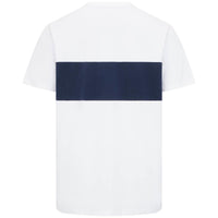 White/Navy/White Hoggs Of Fife Mens Dalbeattie Colour Block T-Shirt Back