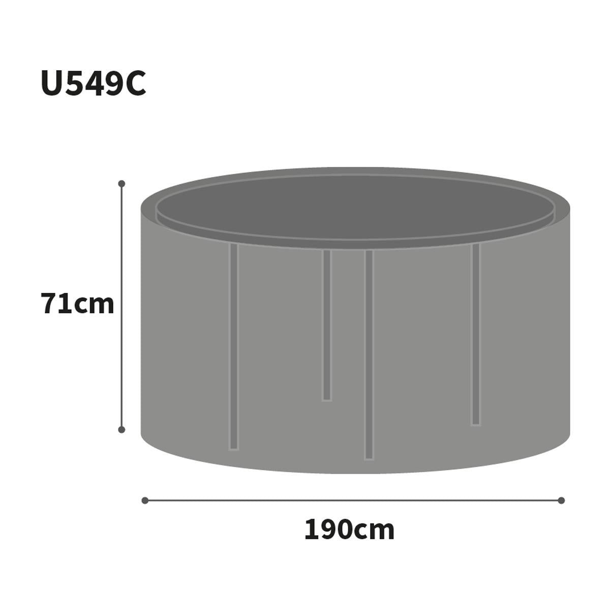 Bosmere Ultimate Protector Round Table Cover Charcoal 6-8 Seater U549C