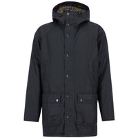 Navy Barbour Mens Bedale Wax Parka