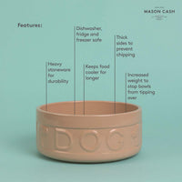 Mason Cash Cane Lettered Dog Bowl 18cm INFO2