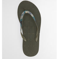 Olive/Ancient Tartan Barbour Tilda Toe Post Sandal TOP