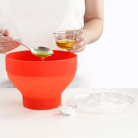 Lekue Microwave Popcorn Maker Adding Ingredients