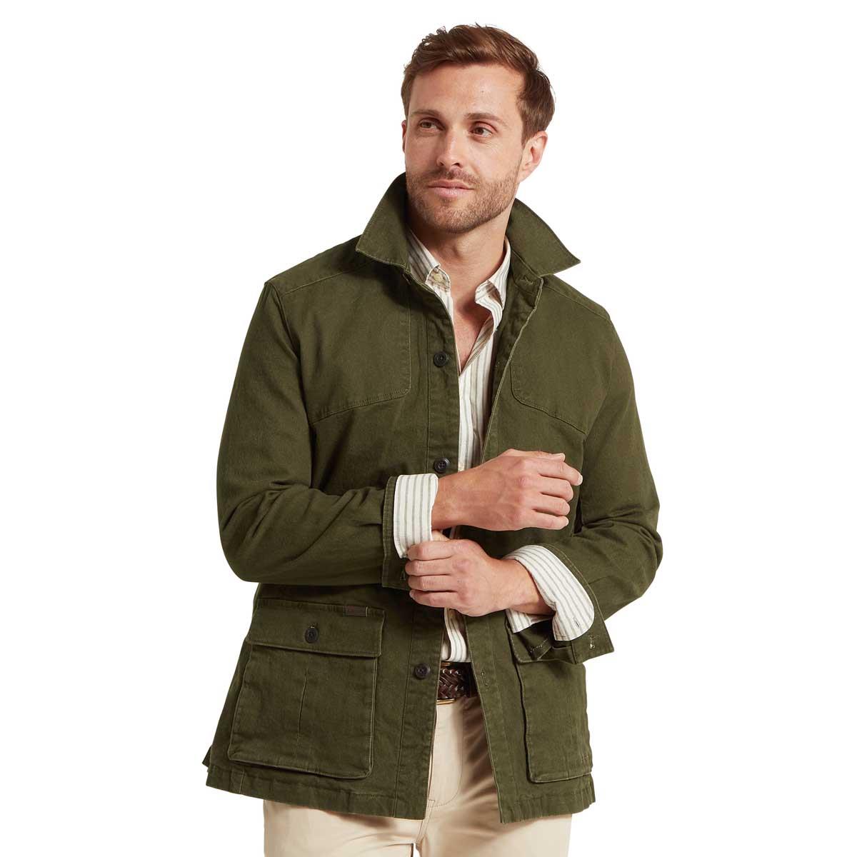 Woodland Schoffel Mens Lynmouth Utility Jacket On Model