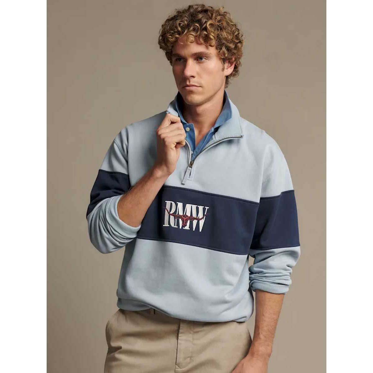 R.M. Williams Mens Heritage 1/4 Zip Sweatshirt