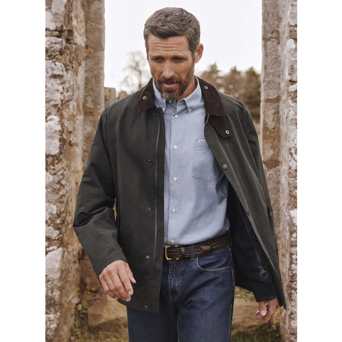 Barbour Mens Stretch Leather Belt