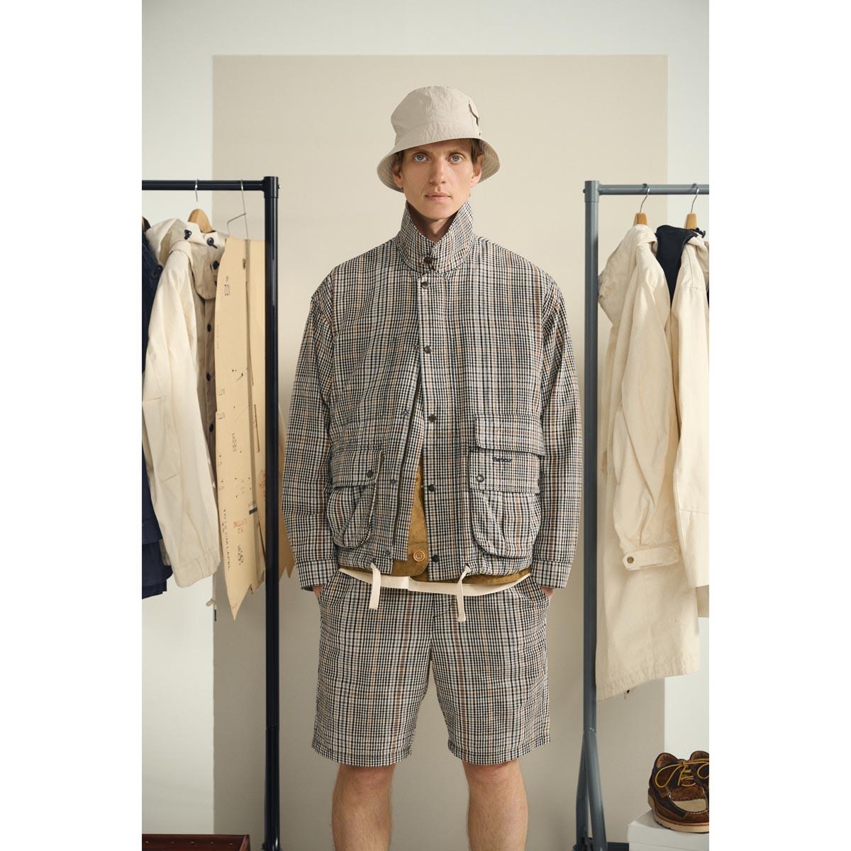 Mist Barbour Mens Tracker Showerproof Bucket Hat lifestyle