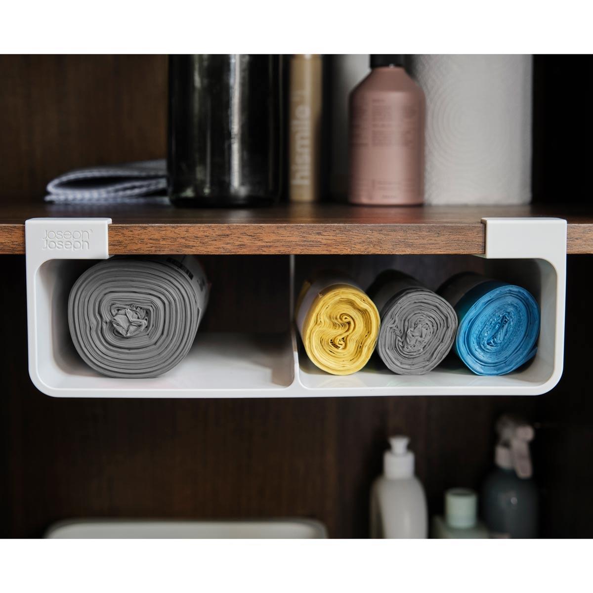 Joseph Joseph Cupboardstore Large Under-Shelf Film Foil and Bag Organiser Installed