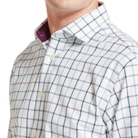 Deep Purple Schoffel Mens Baconsthorpe Tailored Shirt Detail