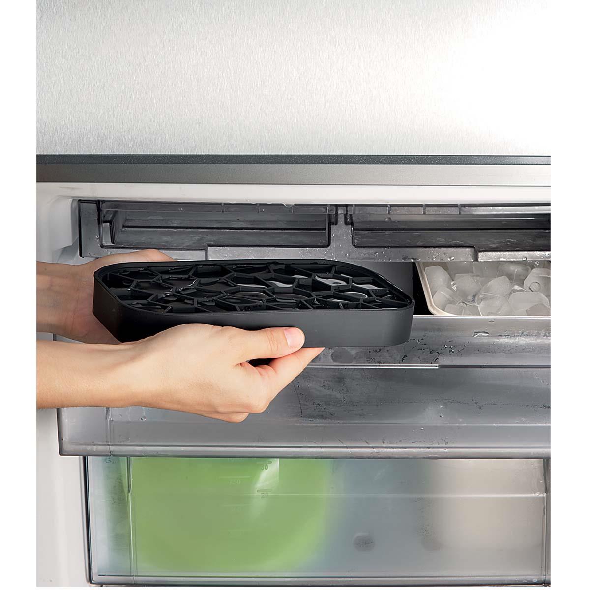 Black Lekue Ice Box Tray in the Freezer