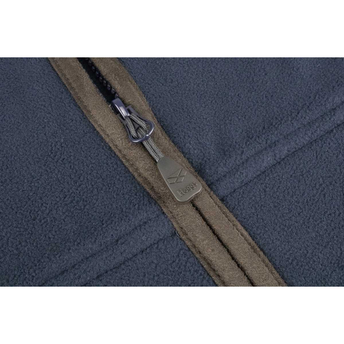 Navy Hoggs Of Fife Woodhall Fleece Gilet zip