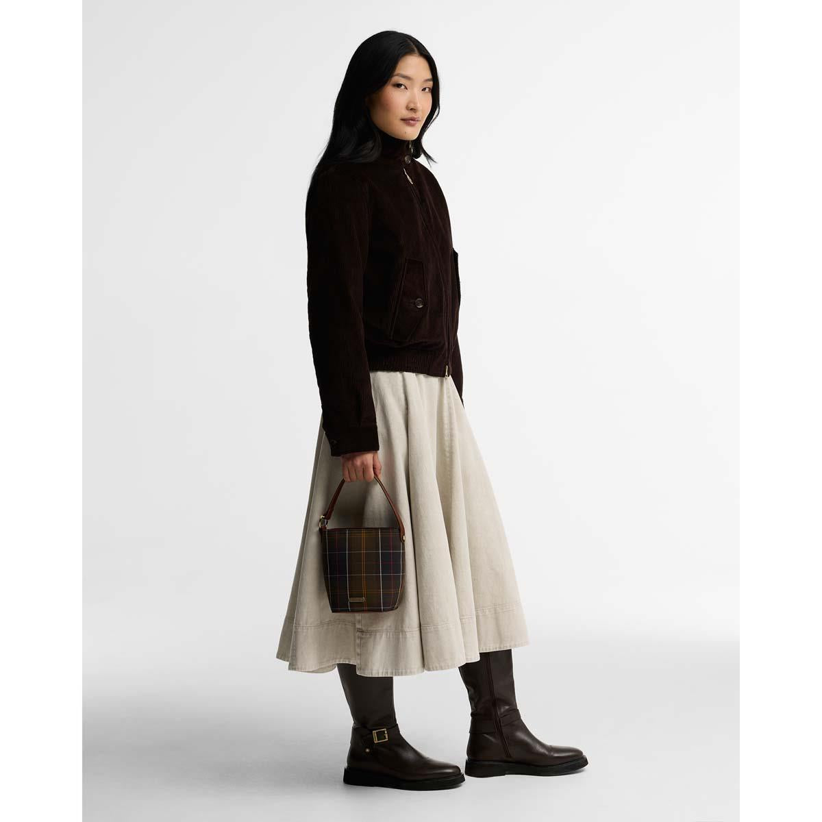Barbour Womens Cedar Mini Tartan Bucket Bag