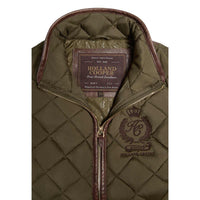 Khaki Holland Cooper Womens Lightweight Country Gilet Detail