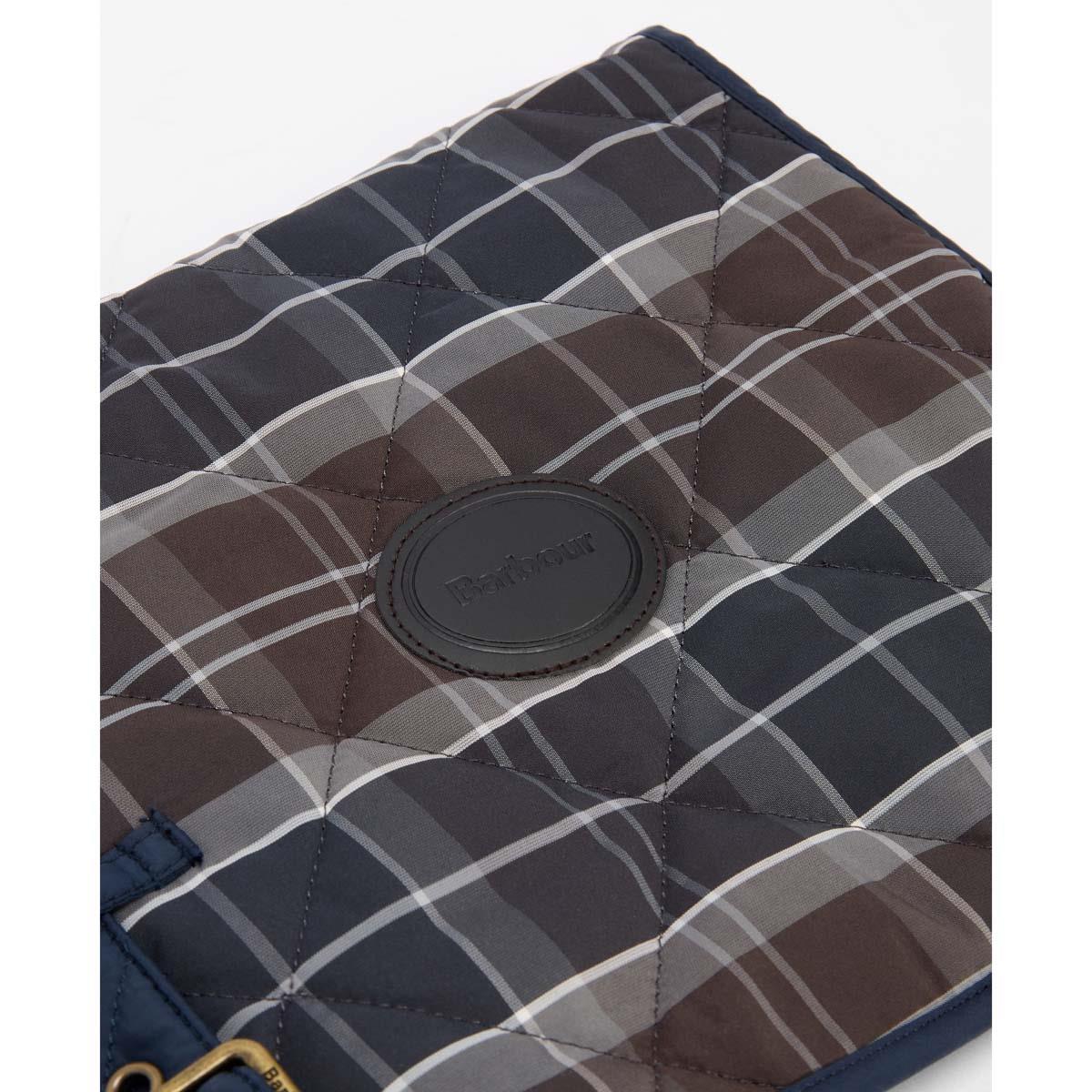 Midnight Oak Barbour Tartan Dog Coat Badge