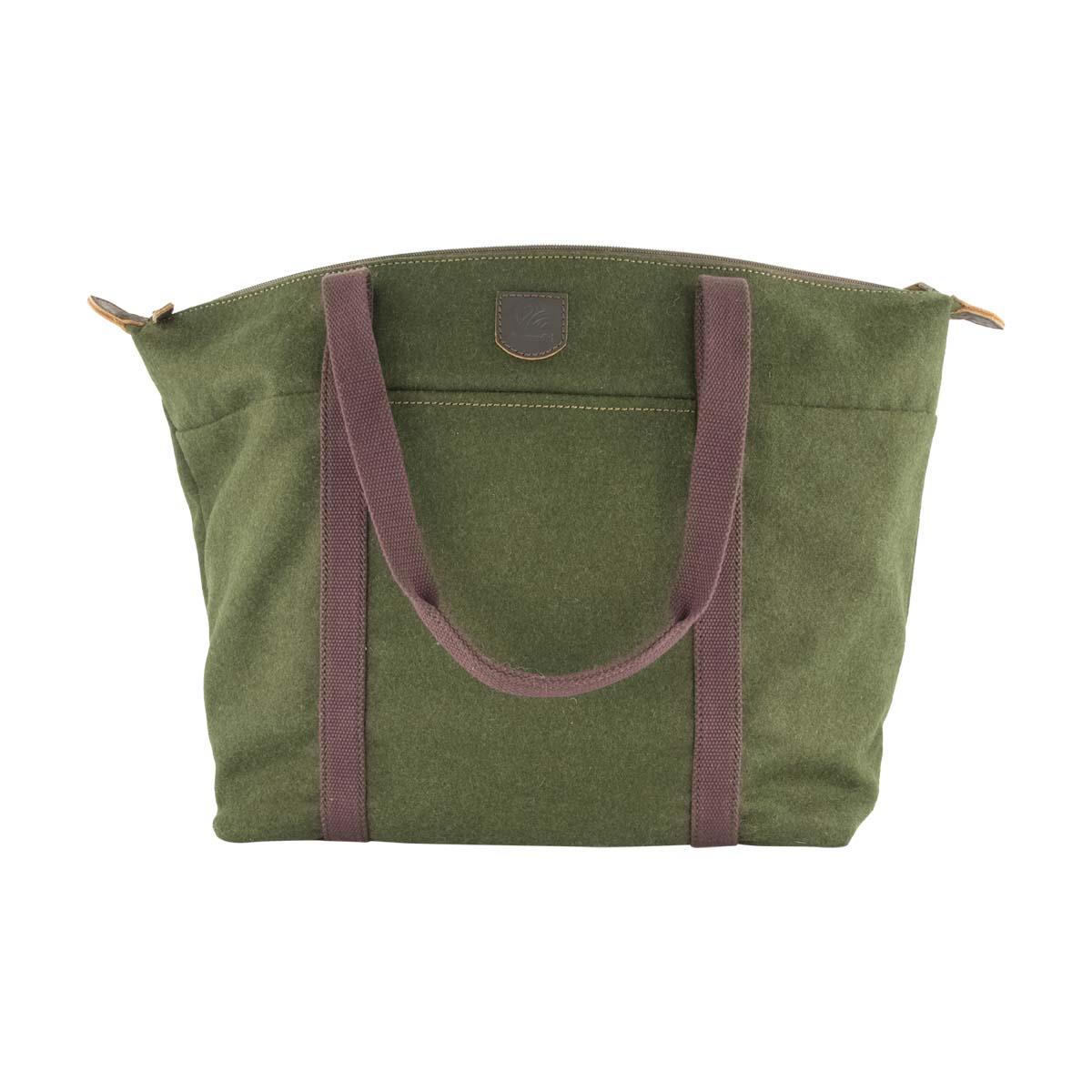 Dark Olive Swanndri Queenstown Wool Tote Bag