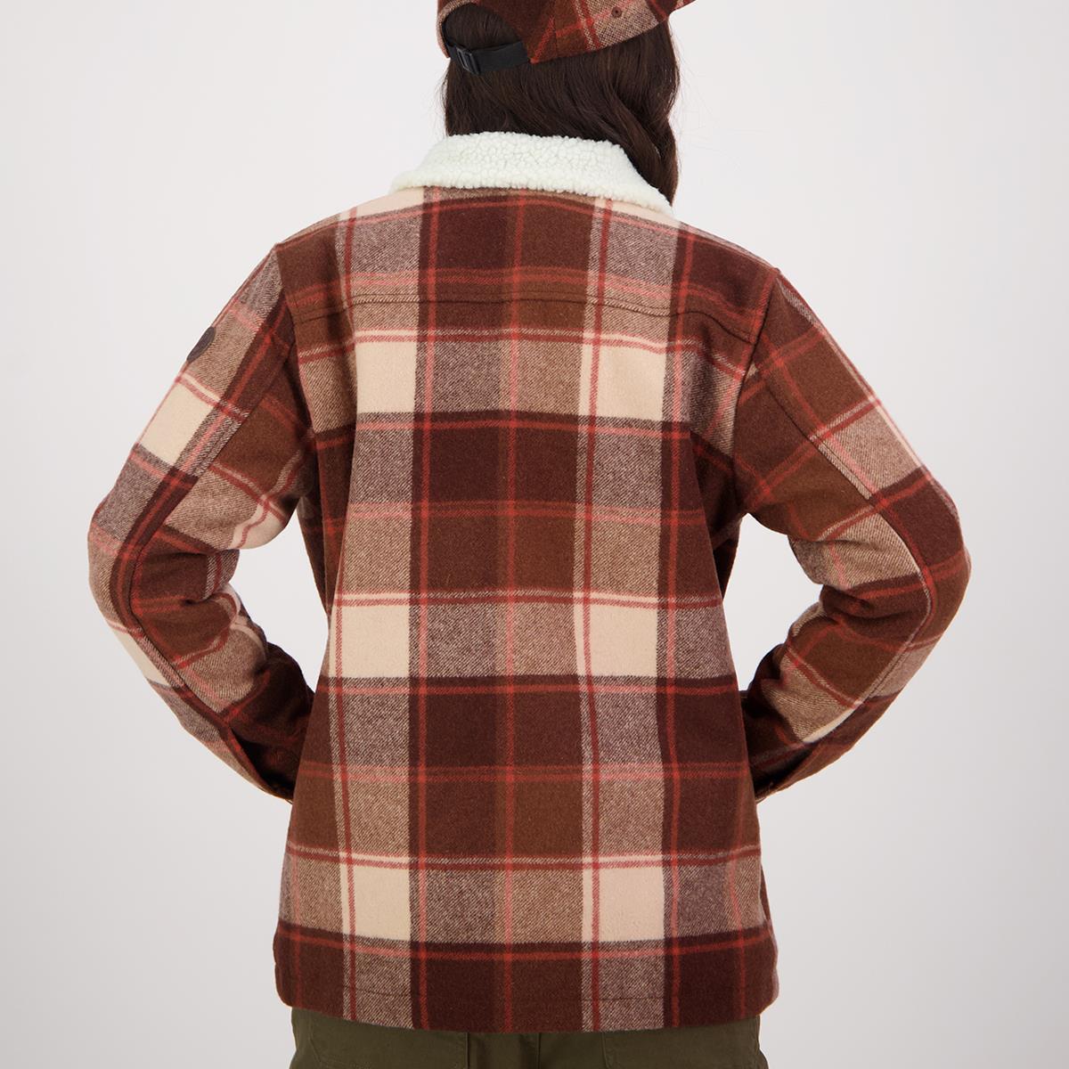 Mackenzie Country Check Swanndri Womens Kaituna Sherpa Lined Jacket Model