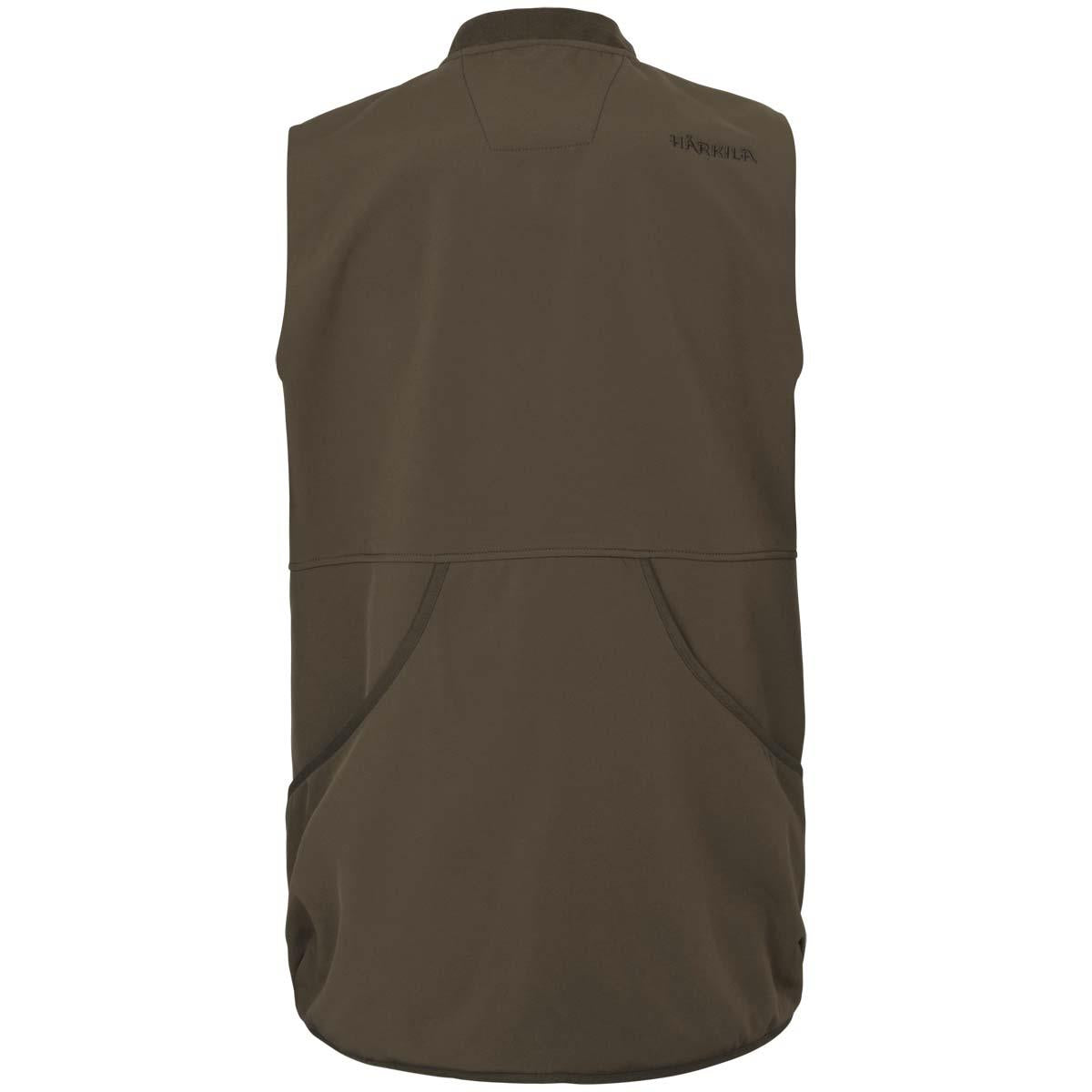 Willow Green/Shadow Brown Harkila Mens Skye Shooting Waistcoat BACK