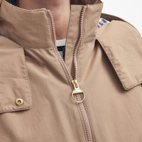 Light Trench/Summer Navy/Ecru Barbour Womens Perez Showerproof Jacket Collar