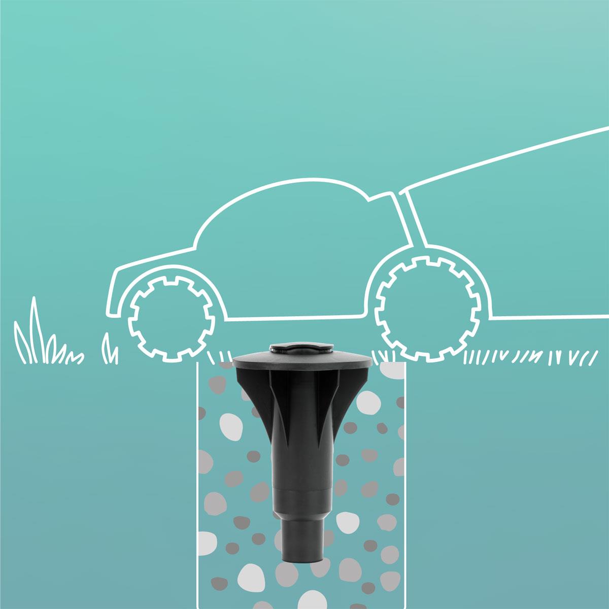 Brabantia Rotary Airer Ground Tube Illustration