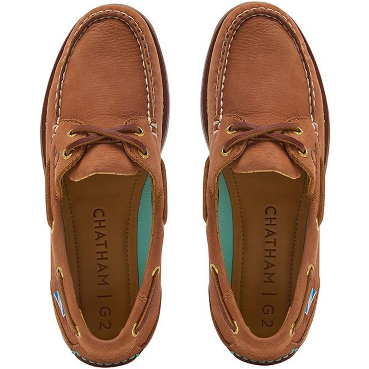 Tan Chatham Womens Lyme G2 Deck Shoes Top