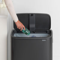 Matt Black Brabantia Bo Touch Bin 60 Litre In Use